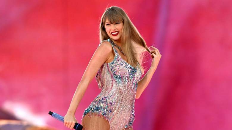 Taylor Swift performs on stage during the "Taylor Swift | The Eras Tour" at Wembley Stadium on August 15, 2024 in London, England