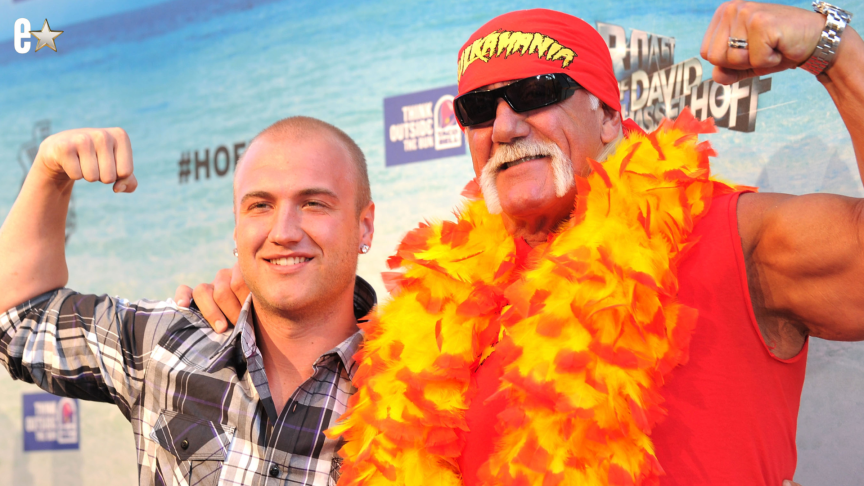 Wrestler Hulk Hogan (R) and son Nick Hogan