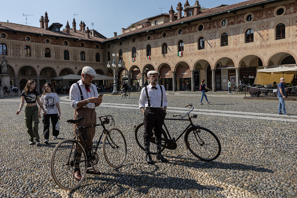 Piazza Ducale in Vigevano, Lombardy, Italy