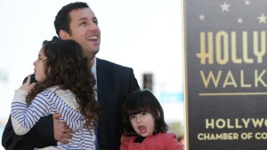 Adam Sandler and daughters at Hollywood Walk of Fame ceremony