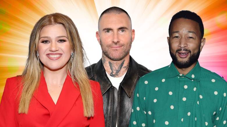 Kelly Clarkson, Adam Levine, John Legend