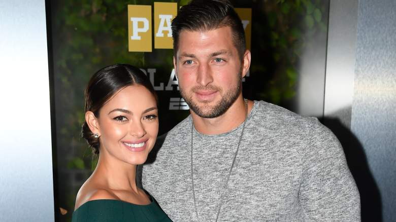 Demi-Leigh Nel-Peters and Tim Tebow pose for photos