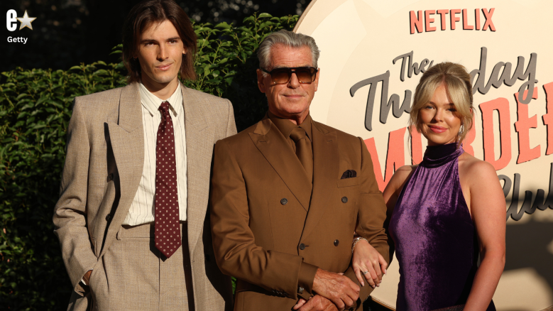 Pierce Brosnan, 72, Shines on Red Carpet With Son Dylan & Granddaughter Isabella