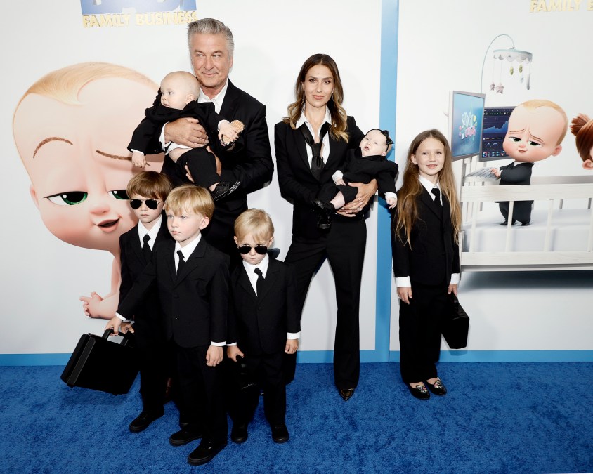 Alec Baldwin, Hilaria Baldwin, and their kids 