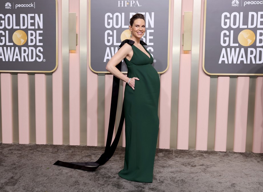 Hilary Swank attends the 80th Annual Golden Globe Awards