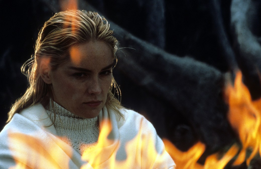 Sharon Stone in scene from the film 'Basic Instinct', 1992.