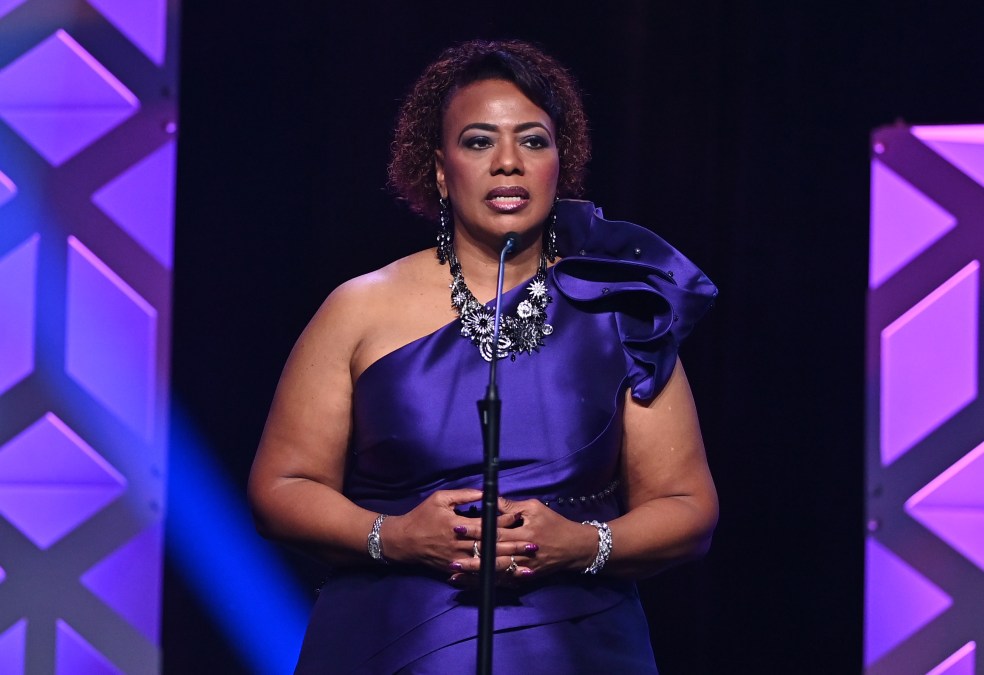 Dr. Bernice A. King speaks onstage