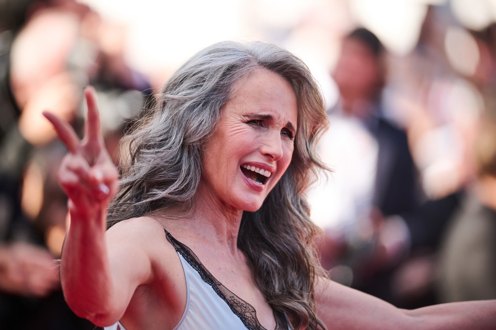 Andie MacDowell attends the "Dossier 137" (Case 137)" red carpet