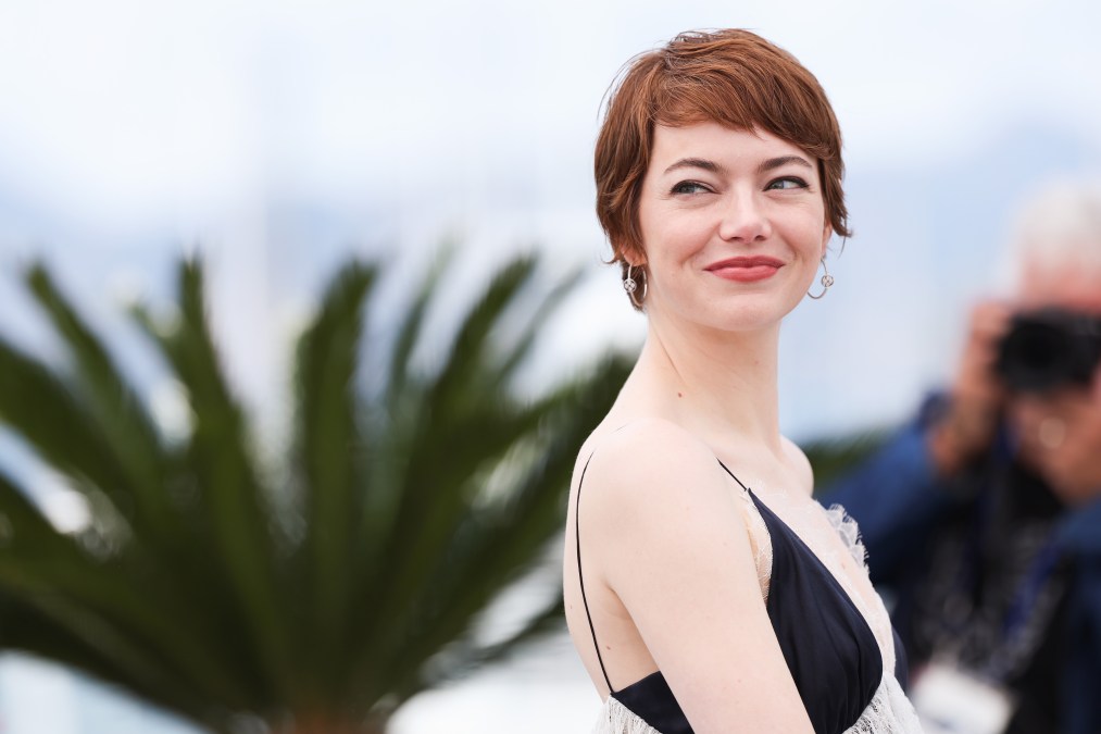 Emma Stone poses during the "Eddington" photocall