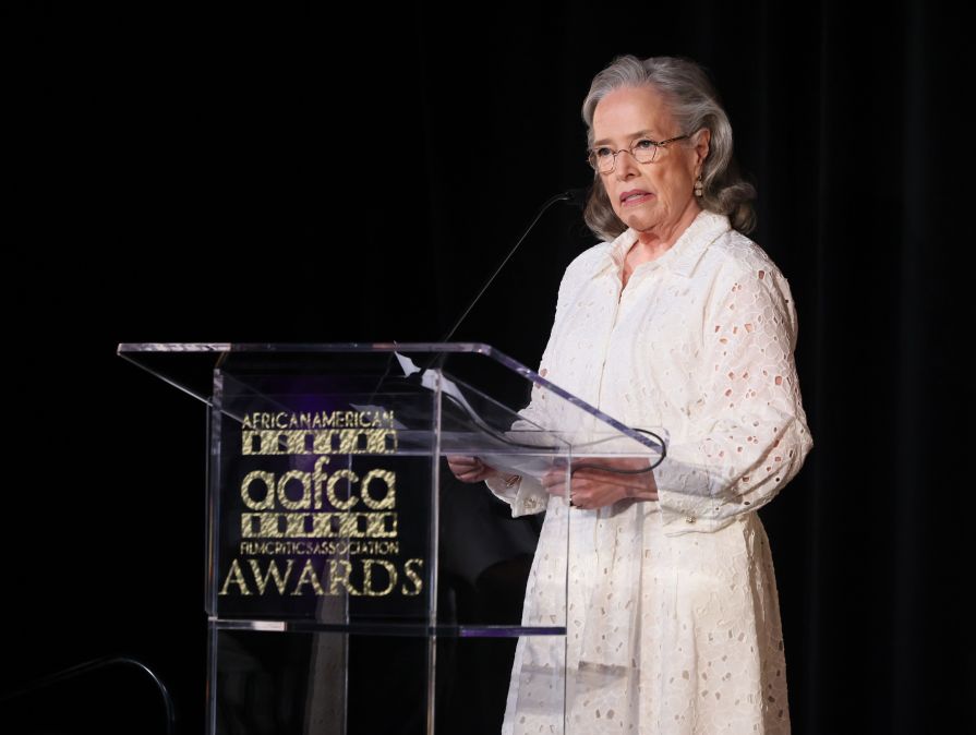 Honoree Kathy Bates speaks onstage