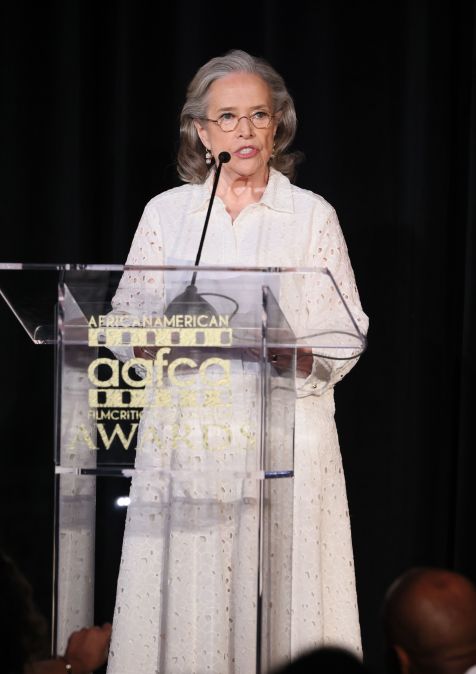Honoree Kathy Bates speaks onstage