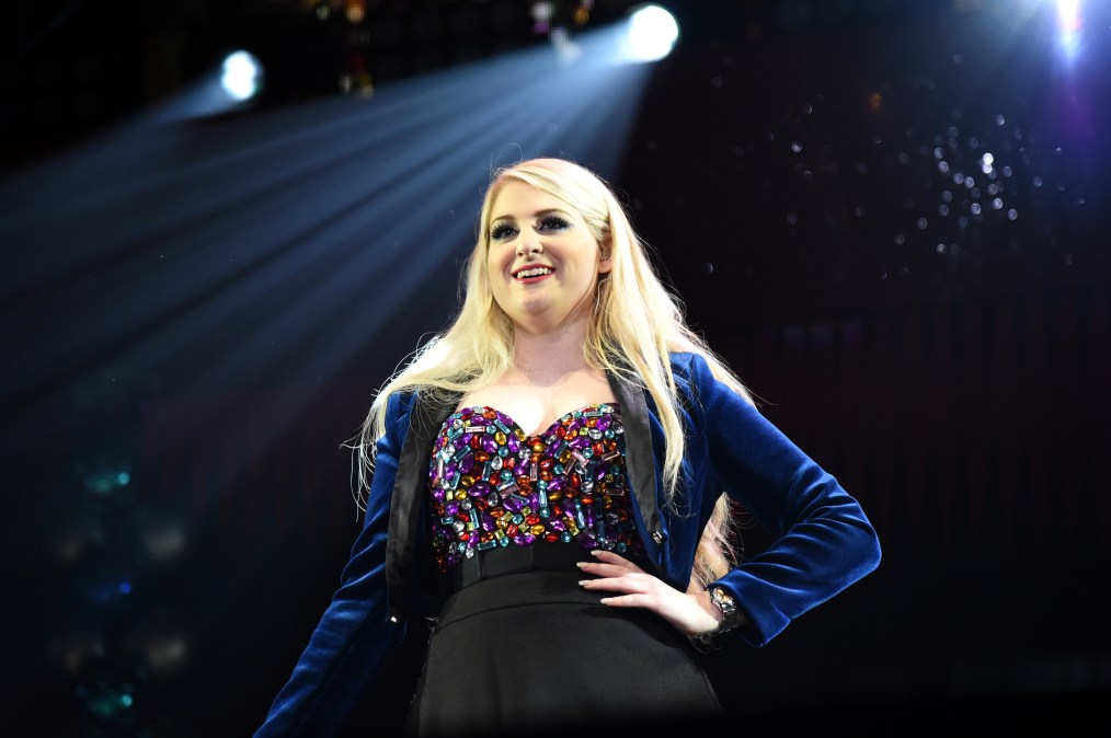 Singer Meghan Trainor performs onstage during KIIS FM's Jingle Ball 2014  