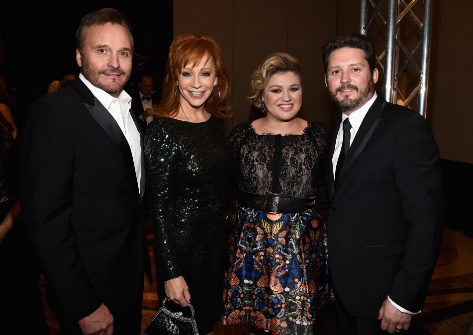 Reba McEntire seen with Kelly Clarkson and Brandon Blackstock.