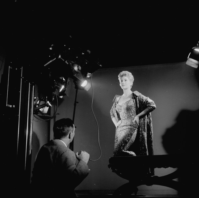Kim Novak poses for a portrait on stage in Los Angeles,CA. 