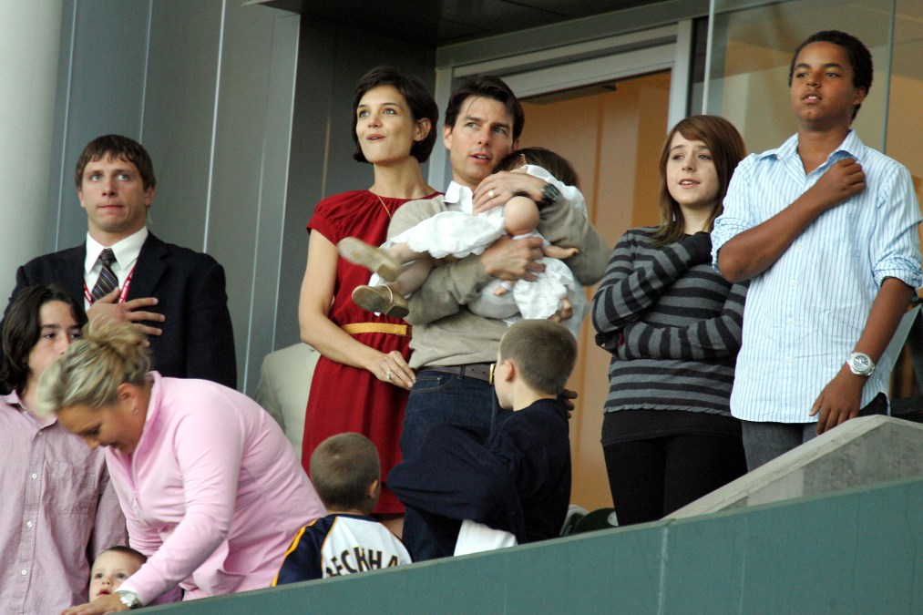 Tom Cruise, Katie Holmes & Family Watch New York Red Bulls v LA Galaxy