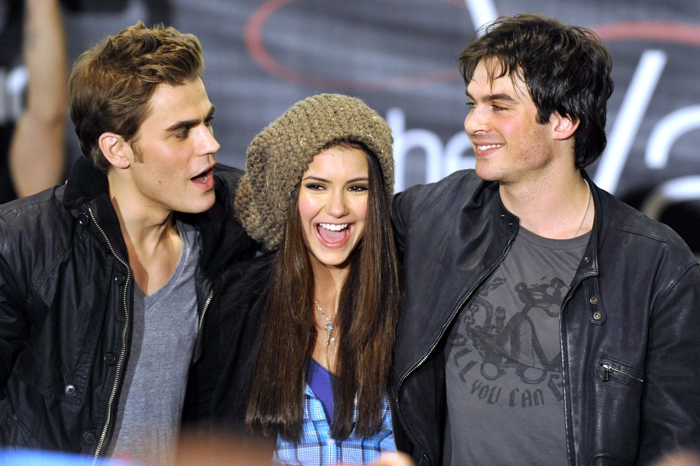 Paul Wesley, Nina Dubrev and Ian Somerhalder