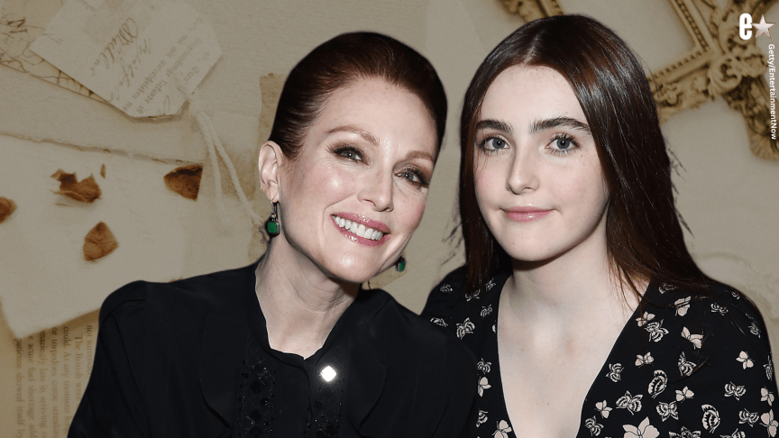 Julianne Moore and daughter Liv Freundlich smile side by side during summer vacation in Italy