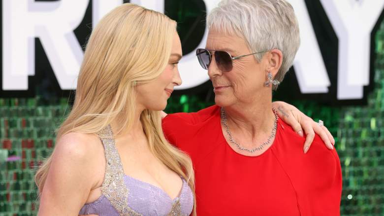 Lindsay Lohan and Jamie Lee Curtis at the Freakier Friday premiere