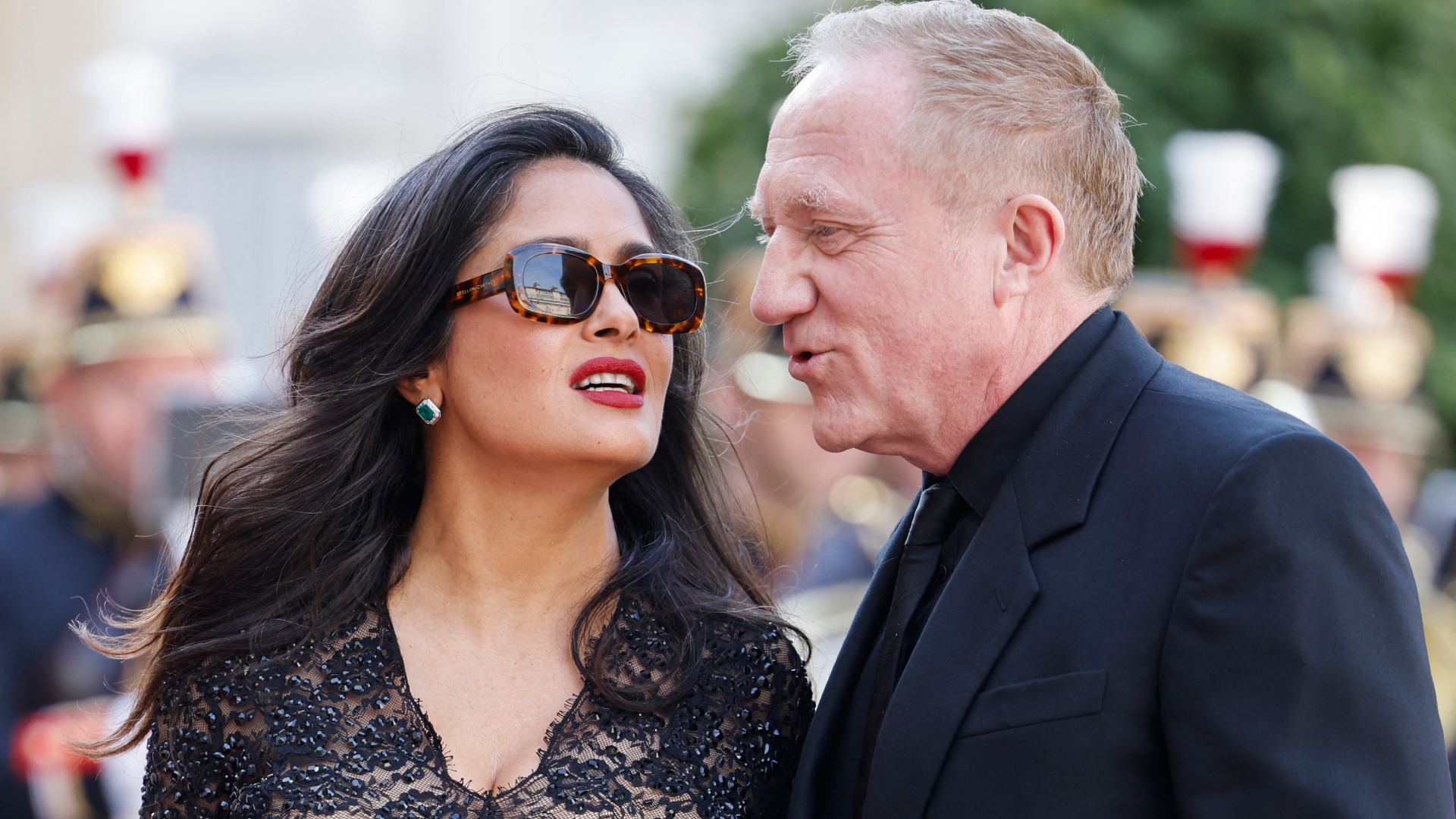 Salma Hayek and François-Henri Pinault attend a state dinner