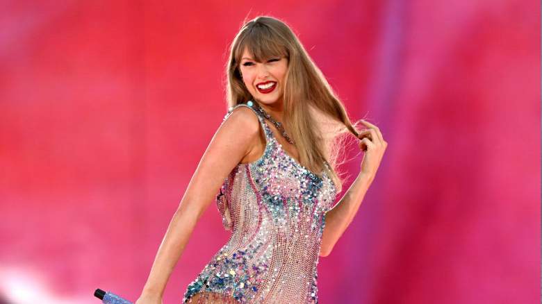 Taylor Swift performs on stage during the "Taylor Swift | The Eras Tour" at Wembley Stadium on August 15, 2024 in London, England