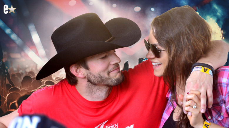 Ashton Kutcher & Mila Kunis Backstreet Boys concert