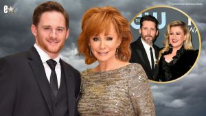 Shelby Blackstock, Reba McEntire, inset: Brandon Blackstock and Kelly Clarkson