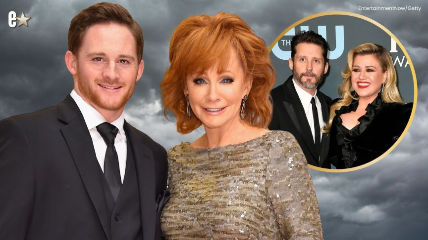 Shelby Blackstock, Reba McEntire, inset: Brandon Blackstock and Kelly Clarkson