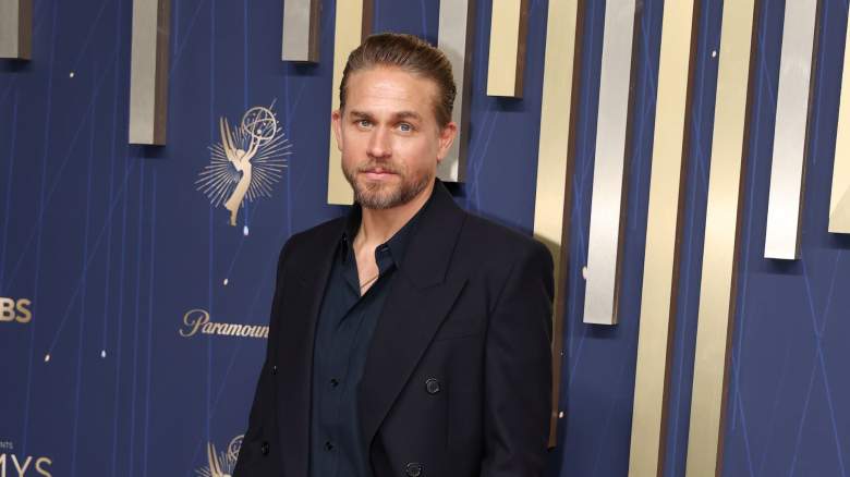 Charlie Hunnam on the red carpet at the 77th Primetime Emmy Awards at the Peacock Theater
