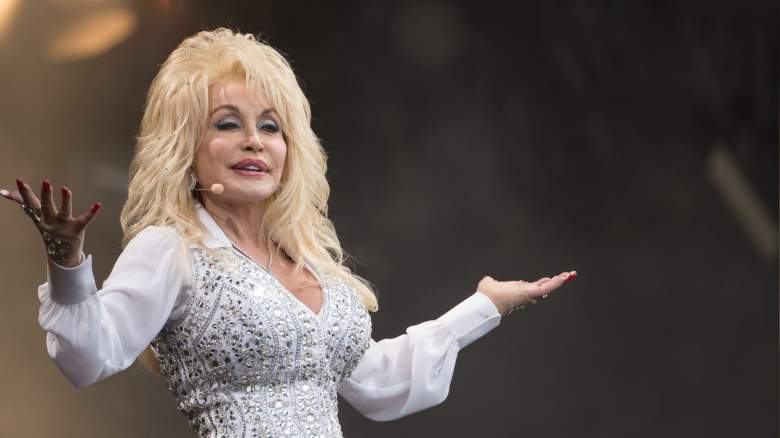 Dolly Parton performs on the Pyramid Stage during Day 3 of the Glastonbury Festival at Worthy Farm on June 29, 2014 in Glastonbury, England