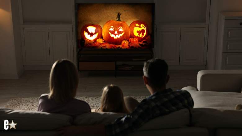 Family watching TV