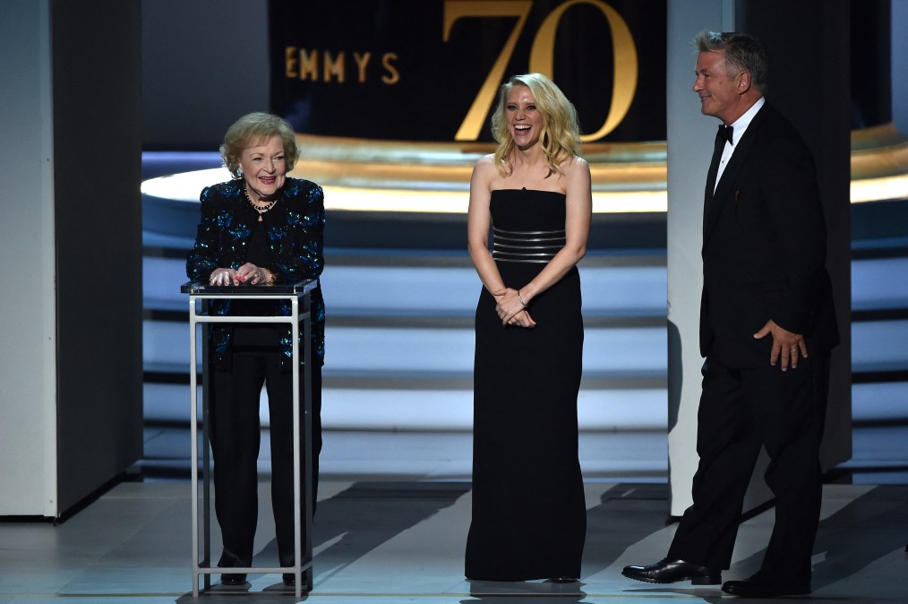 Betty White, Kate McKinnon, and Alec Baldwin