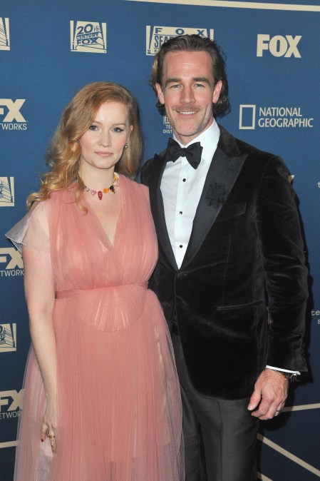 Kimberly Brook (L) and James Van Der Beek