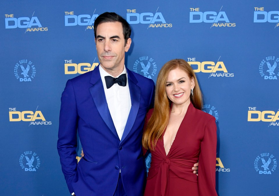 Isla Fisher and Sacha Baron Cohen