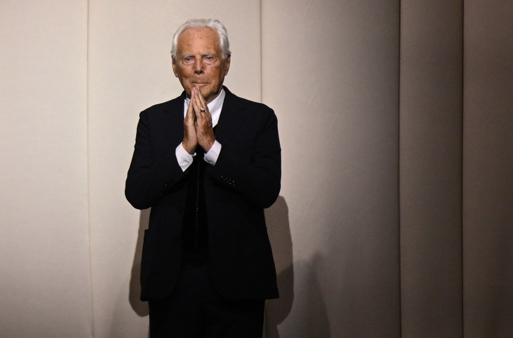 Italian fashion designer Giorgio Armani