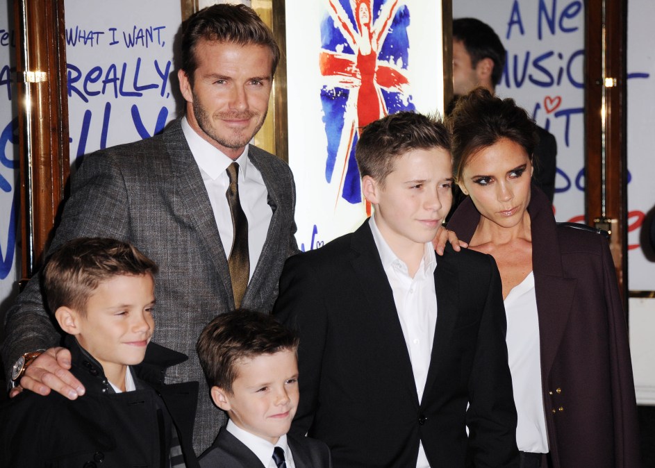 David and Victoria Beckham's kids family