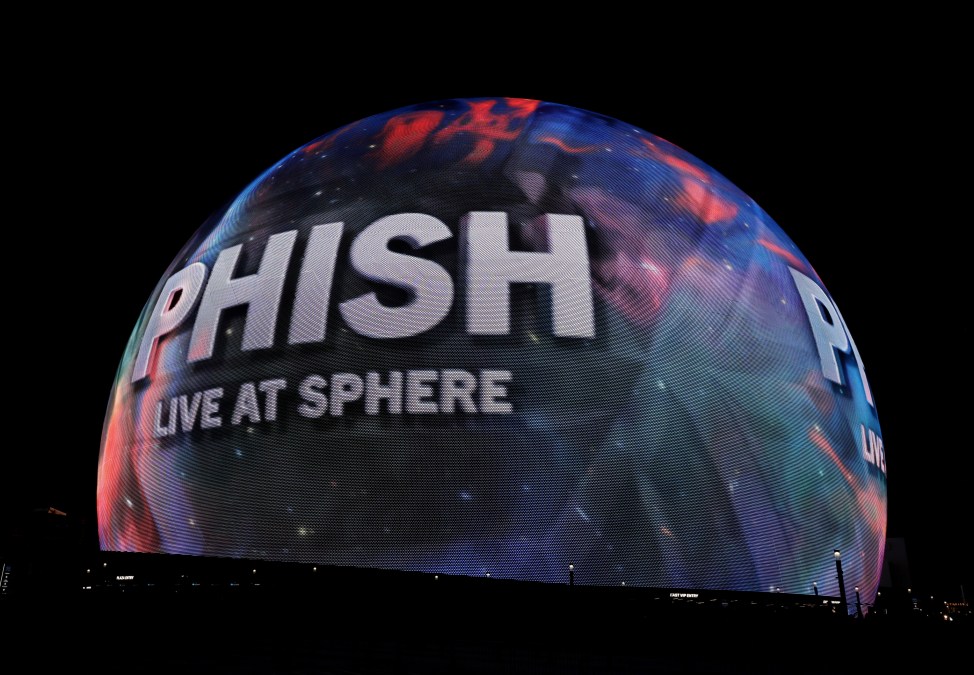 The name of the band Phish's residency "Phish, Live at Sphere"