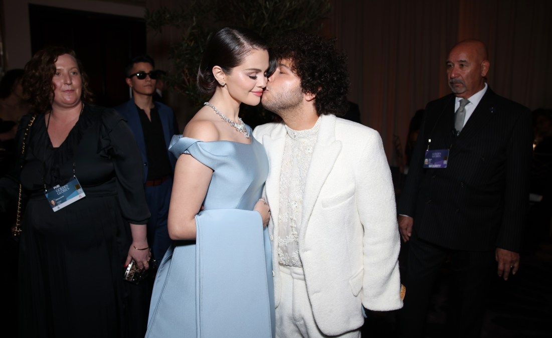 Selena Gomez and Benny Blanco at Golden Globe Awards