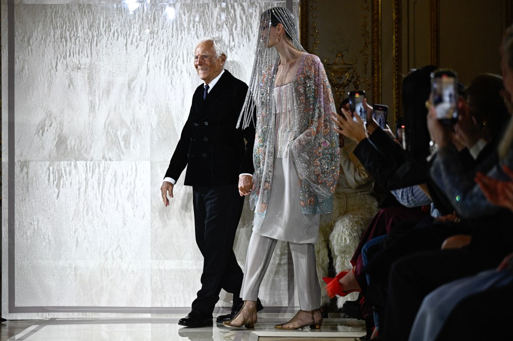 Italian designer Giorgio Armani 