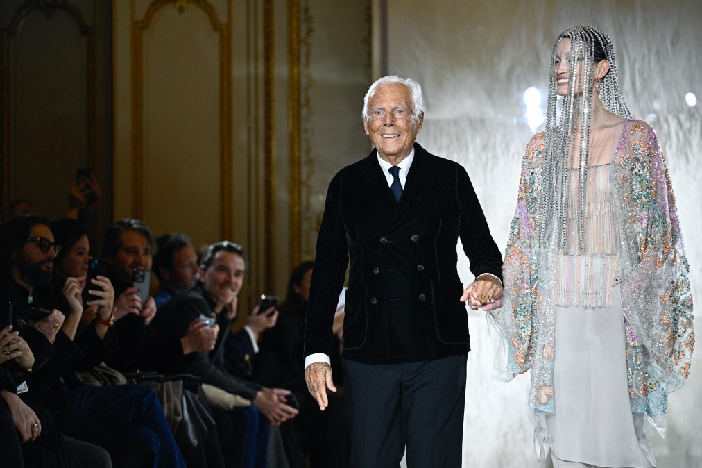 Italian designer Giorgio Armani