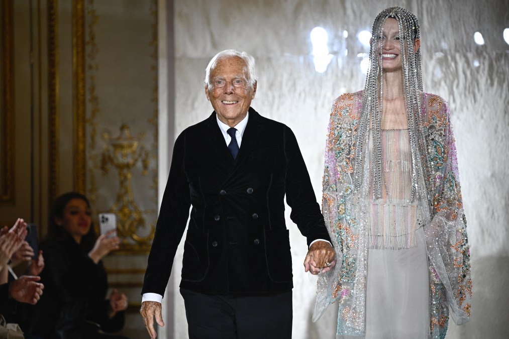 Italian designer Giorgio Armani
