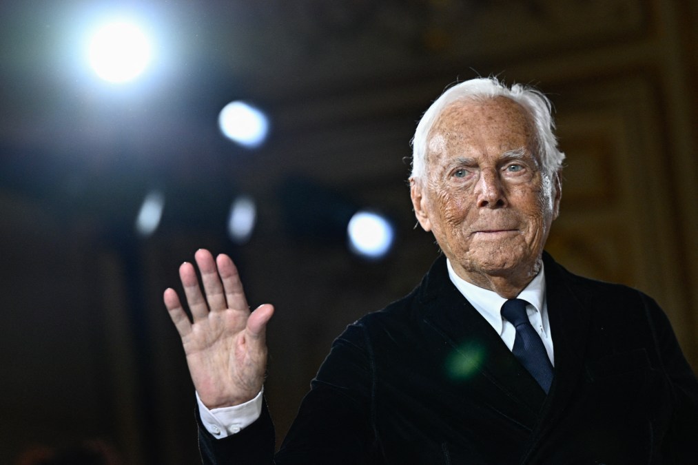  Italian designer Giorgio Armani 