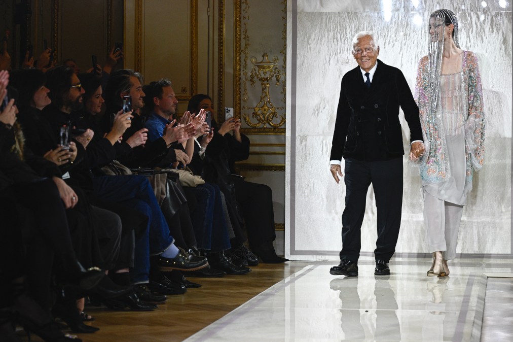 Italian designer Giorgio Armani 