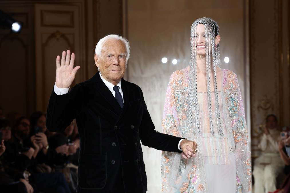 Giorgio Armani (L)  