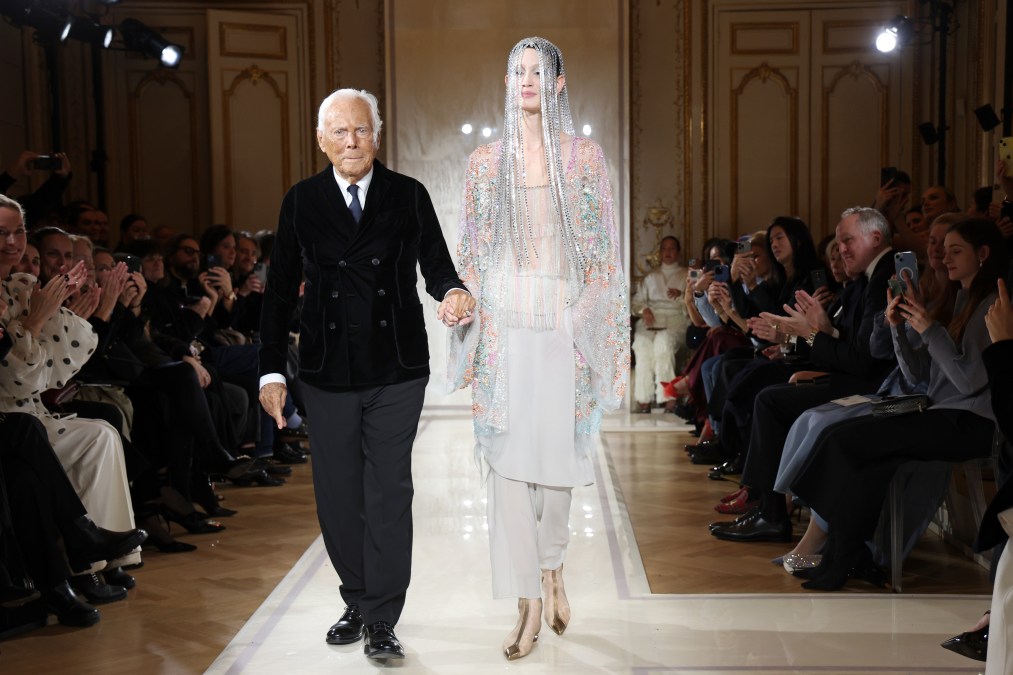 Giorgio Armani (L)  