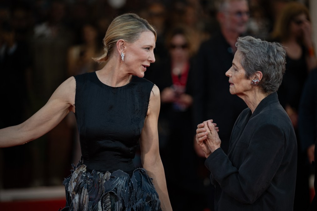 Cate Blanchett and Charlotte Rampling attend the red carpet of the movie Father Mother Sister Brother during the 82nd Venice Film Festival Venice Italy 2025/08/31. 