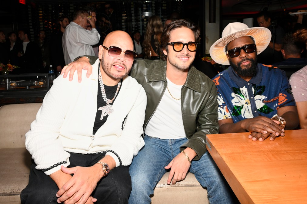 (L-R) Fat Joe, Diego Boneta, and Wyclef Jean