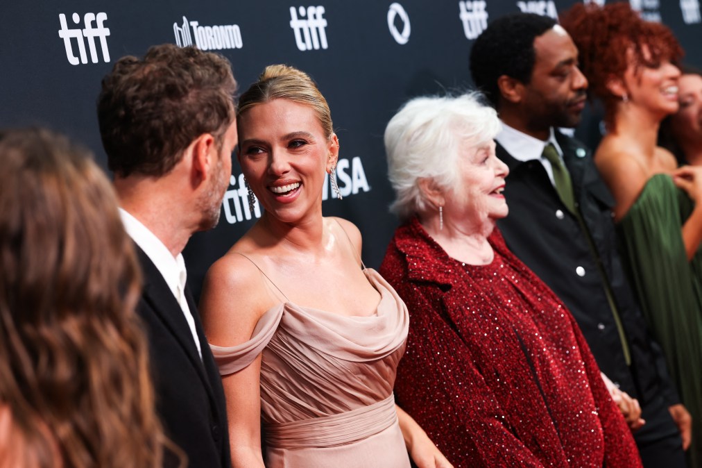  US director Scarlett Johansson, US actress June Squibb, British actor Chiwetel Ejiofor and British actress Erin Kellyman