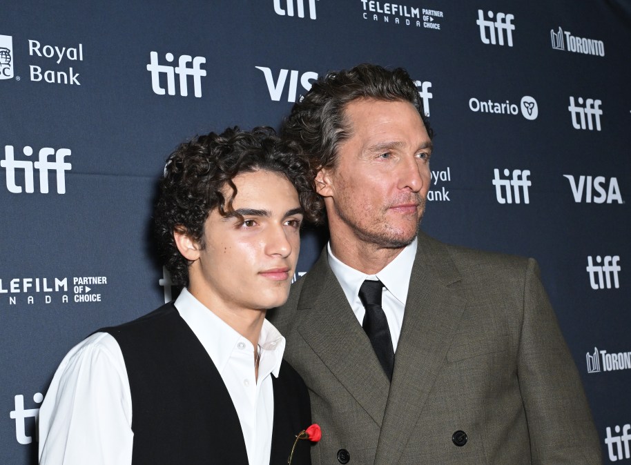 US actor Matthew McConaughey and his son Levi McConaughey