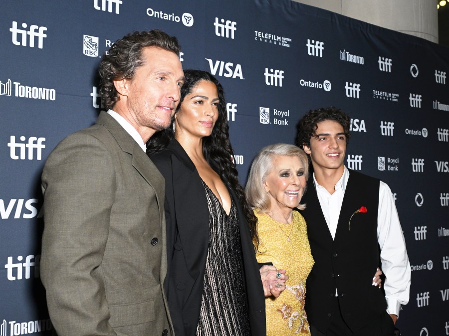 Matthew McConaughey, Camila Alves McConaughey, Mary Kathlene McCabe, and Levi Alves McConaughey