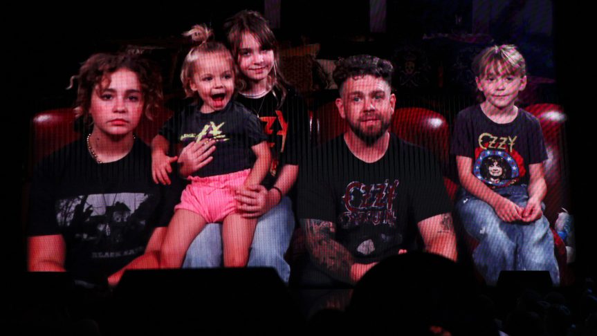 Jack Osbourne with Ozzy's grandkids